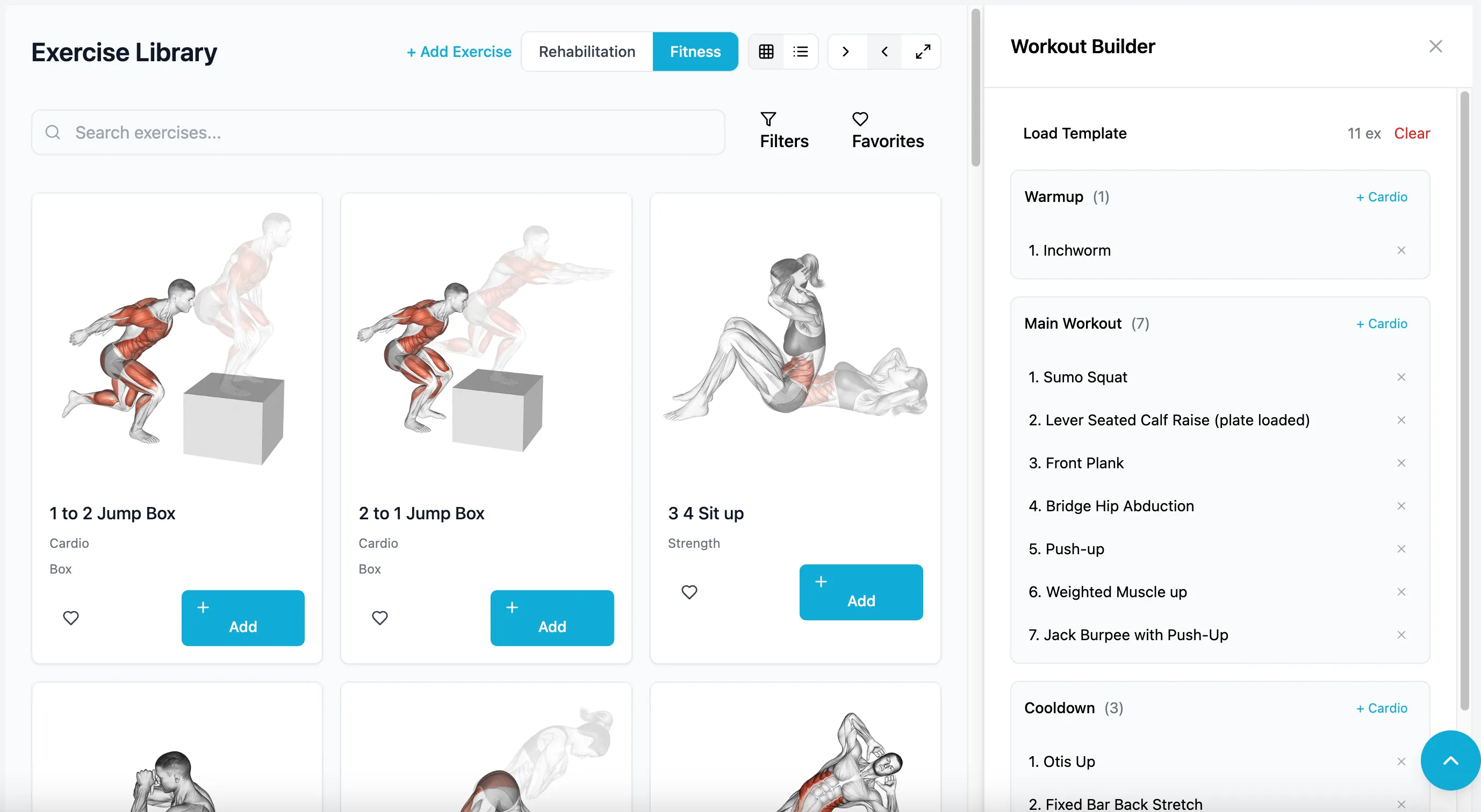 PrismEHR exercise program builder with video library